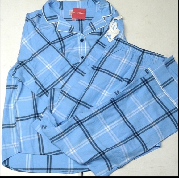 Wondershop Plaid Flannel 2pc Pajama Set, Blue - Various Sz 1x, 2x NWT - Picture 2 of 15